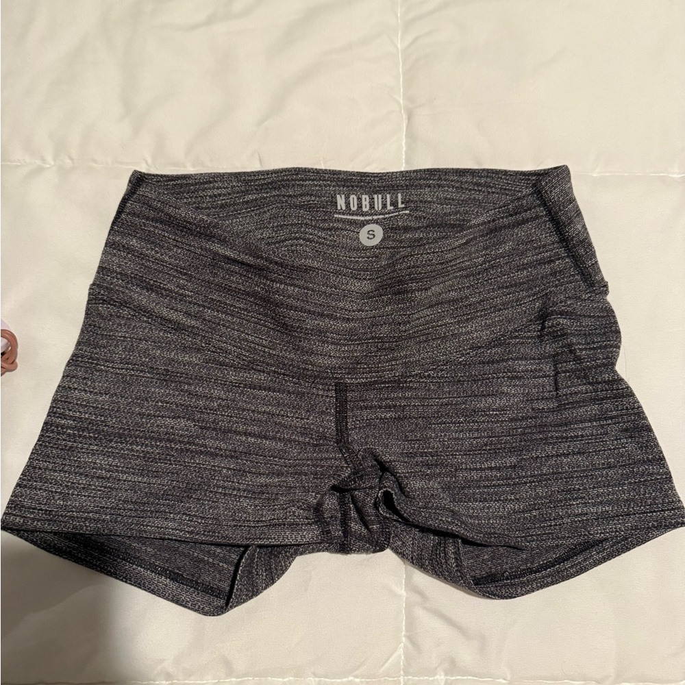 NOBULL Women's Heathered Charcoal Bike Shorts